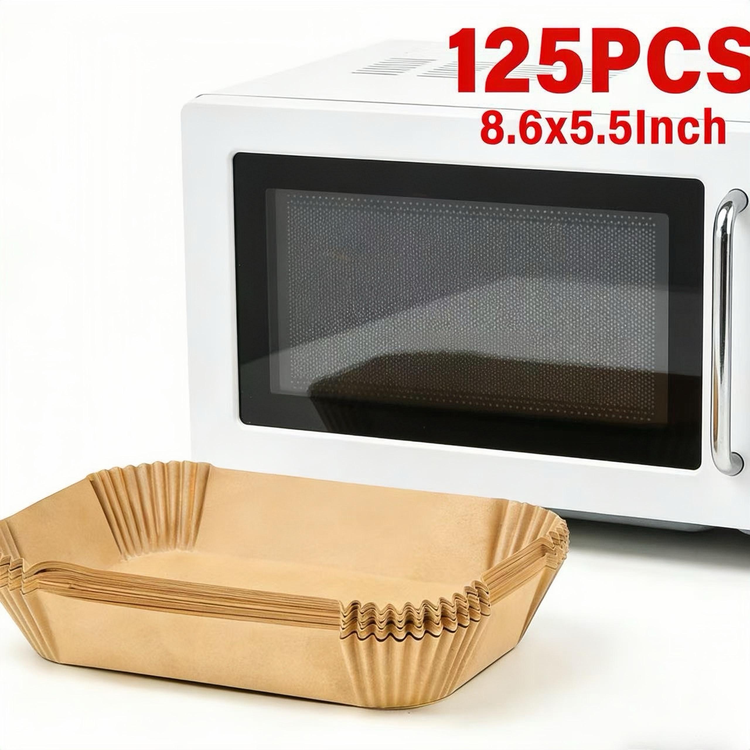 Multi-purpose rectangular air fryer liners, oil-proof and heat-resistant, suitable for oven, grilling, reheating, and everyday kitchen use