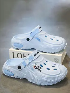 Men's Colorblock Clogs, Casual Soft Sole Non-slip Beach Slippers, Trendy All-match Slippers for Summer Beach Vacation, Boy