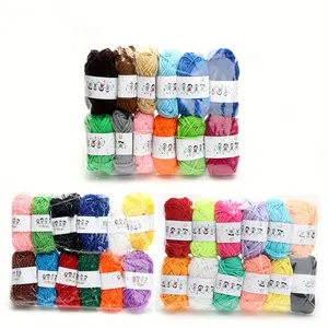 12pcs Mixed Color Crochet Knitting Yarn Set, Crochet Kit, Knitting Supplies, including 3.5MM crochet hook, 5 marking needles, 6 stitching needles, suitable for DIY crafts, sewing, knitting and crochet, 100% Acrylic, Random Colors & Packaging