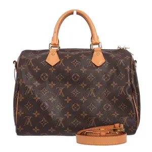 Pre-owned Louis Vuitton Coated Canvas Shoulder Bags Speedy Brown Monogram 83707426