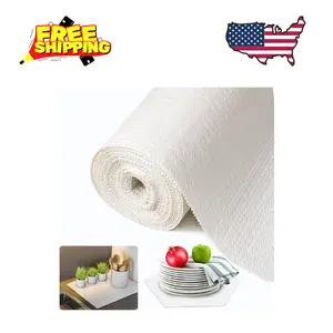 Shelf and Drawer Liner for Kitchen Cabinet (White,12 in x 10 FT)