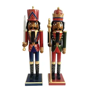Santa's Workshop 24" Black King & Guard Nutcracker, Set of 2 Santa's Workshop 24" Black King & Guard Nutcracker, Set of 2