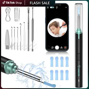 VITCOCO Ear Wax Removal, Ear Cleaning Kit for iPhone, iPad Ear  Cleaner with Camera 1920P FHD, Ear Camera 3.9mm Waterproof Otoscope with LED Light
