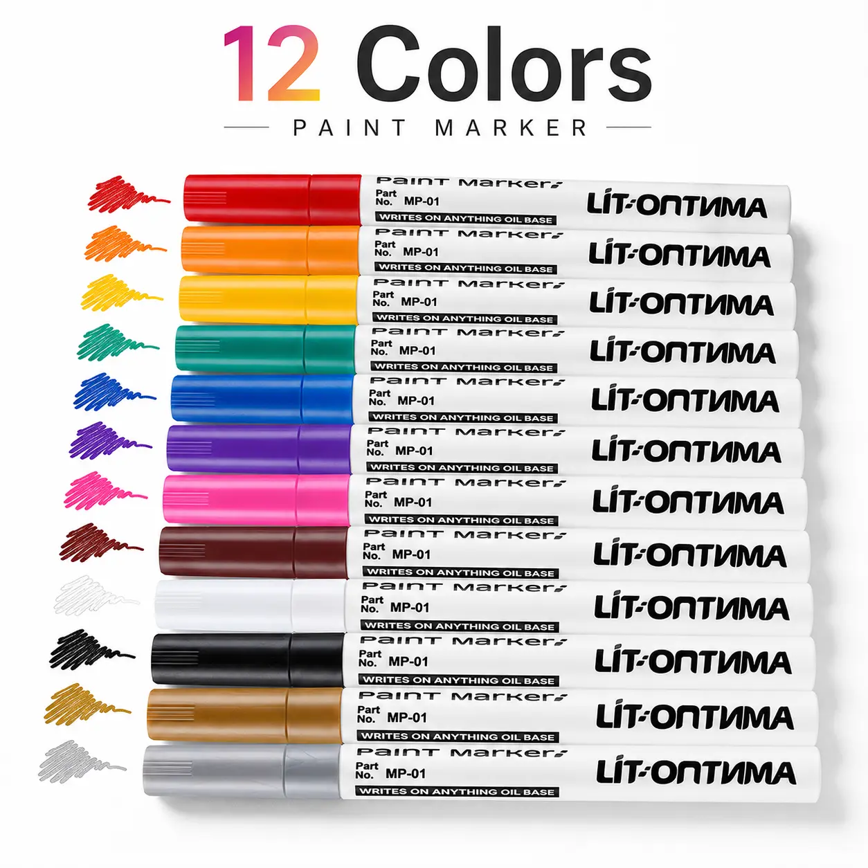 Waterproof Tire Paint Pen - Permanent Oil-Based Marker for Custom Tire Lettering & Rims. DIY Auto Detailing, Fade-Resistant, Car & Motorcycle Accessories. Must-Have CarTok Trending Auto Styling Tool