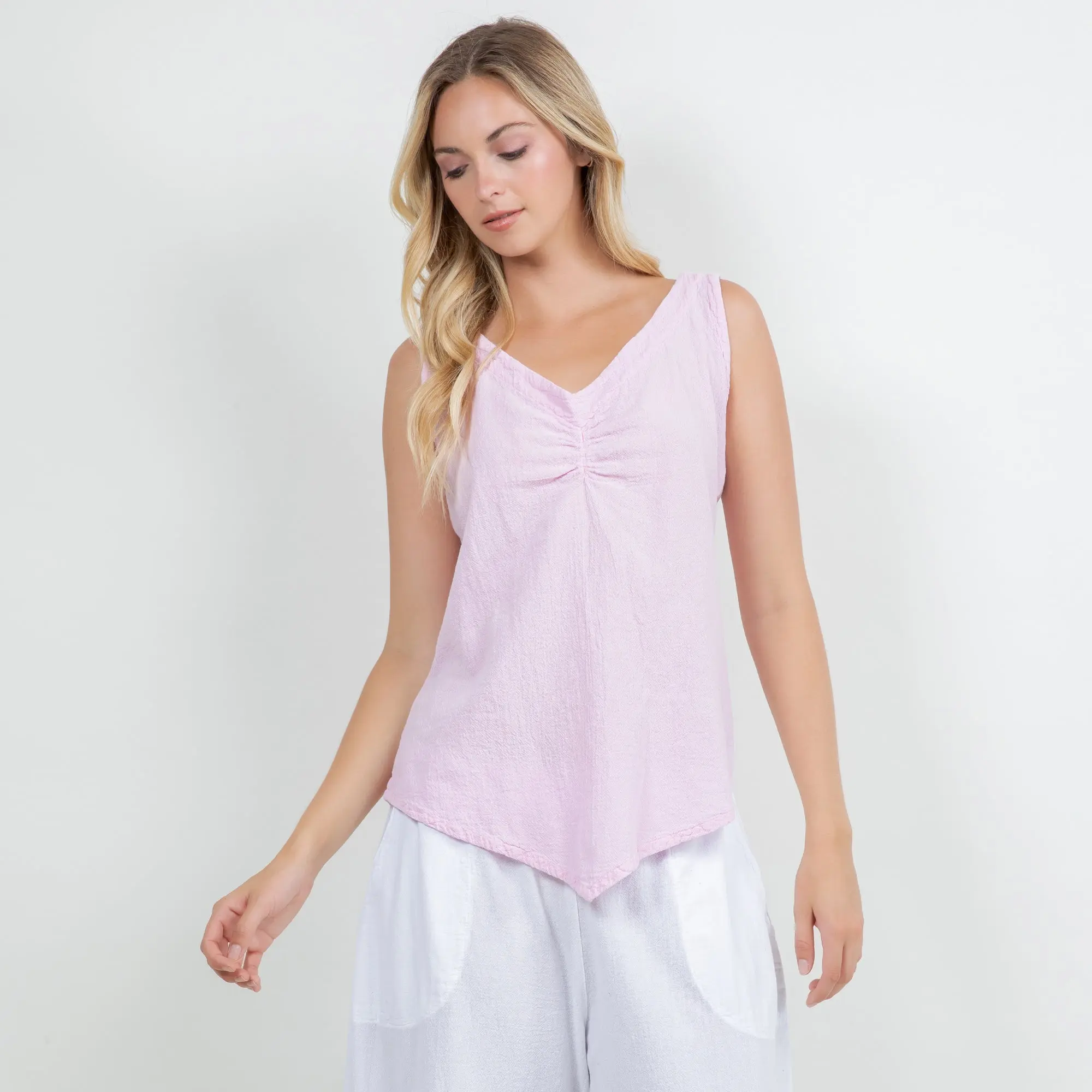 Women's 100% Cotton Gauze Dominica Tank Top