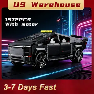 1:14 RC Building Block Pickup Truck 1572 PCS 2.4G Remote Control Drift Super Cool Design with Motor