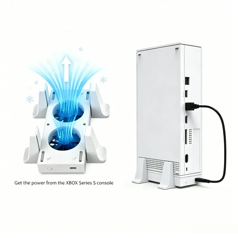 Xbox Series S Cooling Dock Multi-functional Cooling System Stand Heat Dissipation Dock For Xbox Series S Game Setup Console Gaming Console Accessories