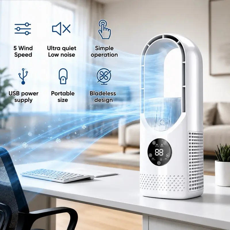 EverHome Smart Cool Air Fan with Mist & 7-Color LED Light