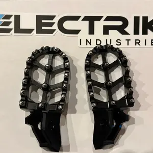 E.i E-Moto Surron CNC foot pegs light weight - better grip - LBX , Falcon Pro + more