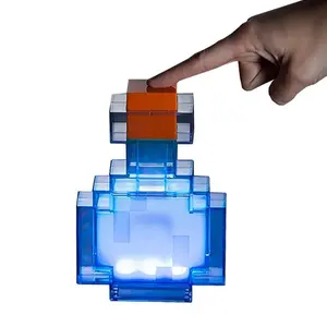 Magic Potion Bottle Color Changing LED Lamp, USB Rechargeable 15-Color Pixel Atmosphere Light, Room Decor Gift for Boys' Gaming, Led Effects Rechargeable