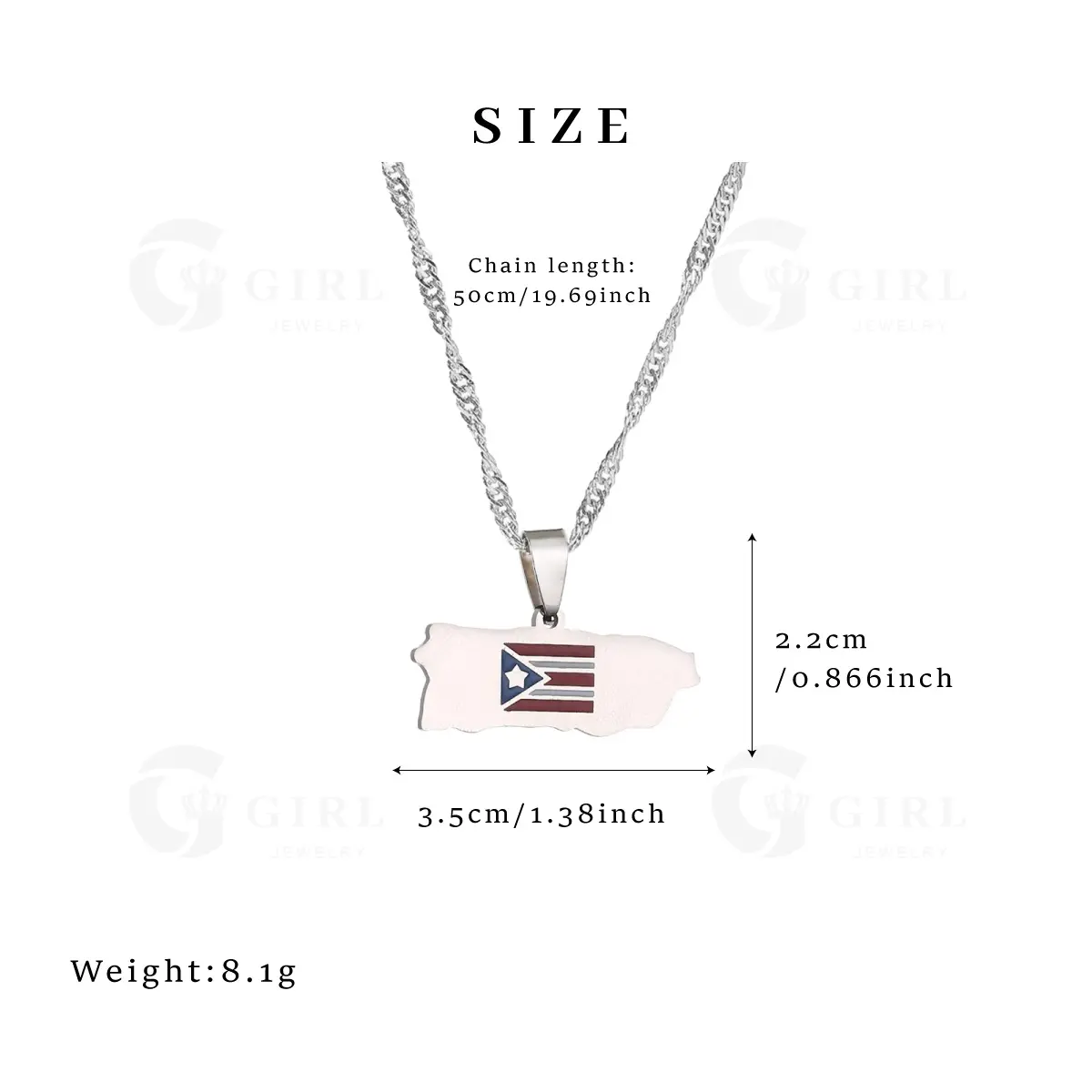 P-Puerto Rico-6（Silver-Color）