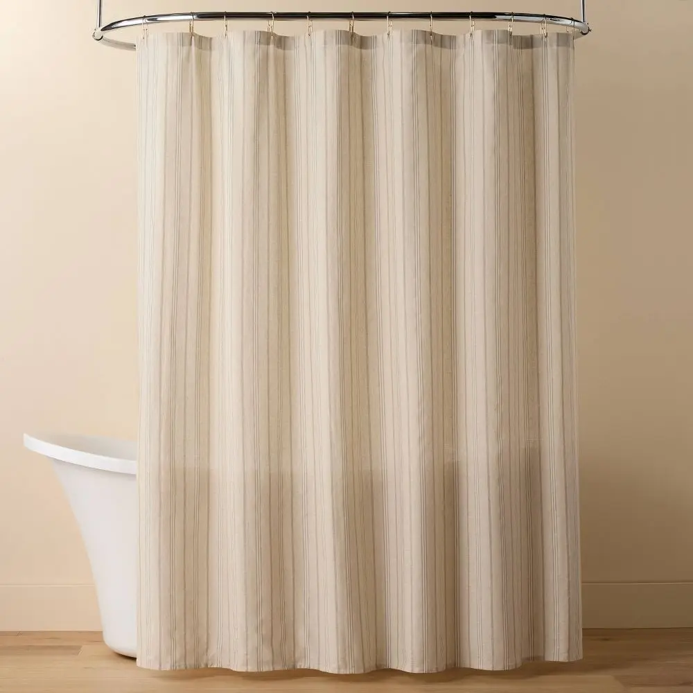 Vertical Stripe Shower Curtain Green/ - Hearth & Hand with Magnolia Vertical Stripe Shower Curtain Green/ - Hearth & Hand with Magnolia