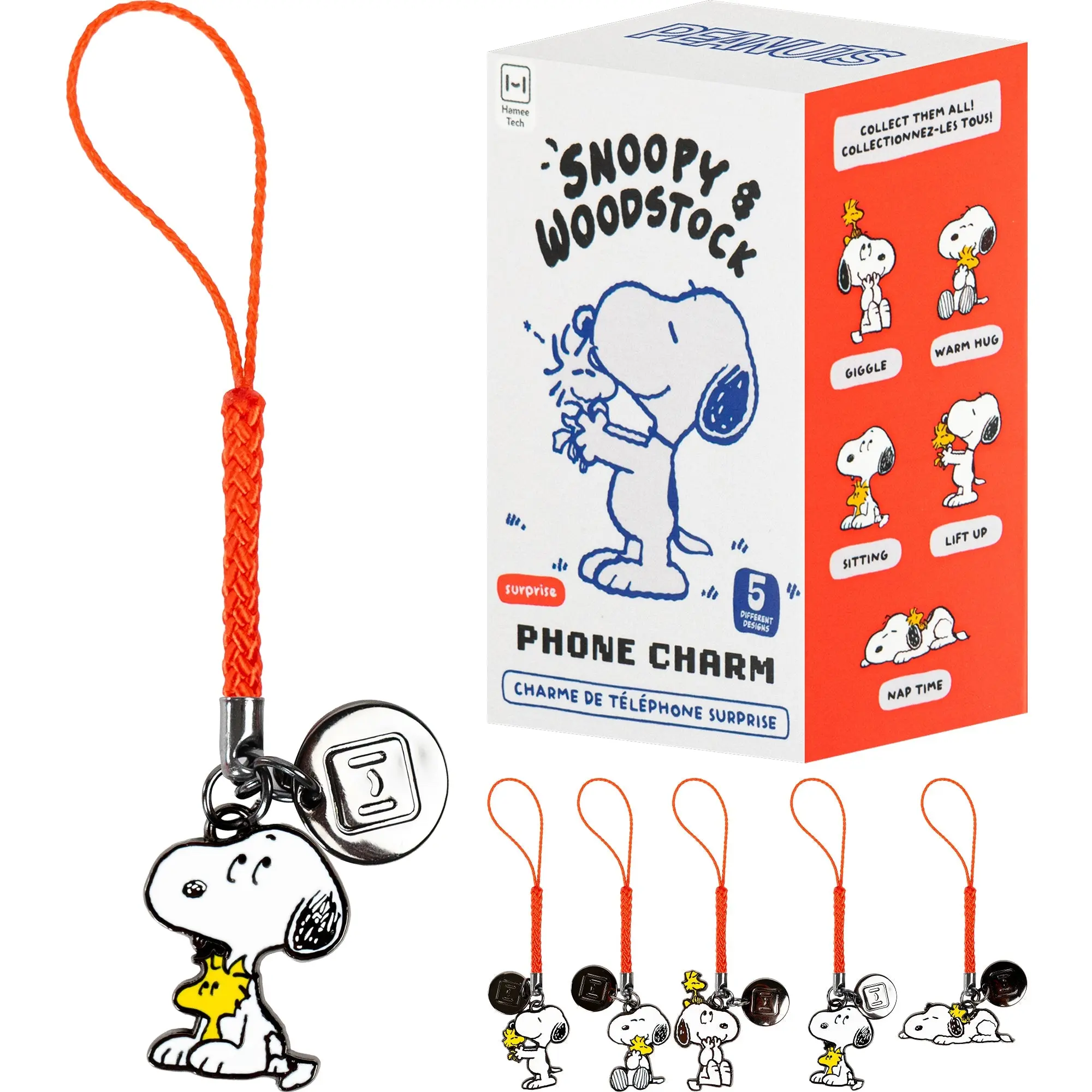 Peanuts Blind Box Enamel Phone Charms - Snoopy & Woodstock (Series 1)