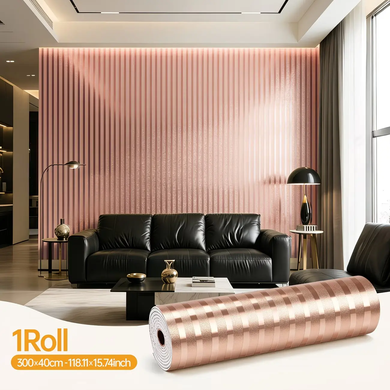 Brushed Metal Self-Adhesive Wall Covering – Waterproof & Wipeable Removable Wallpaper, Modern Industrial Metallic Finish for DIY Home Upgrade (Kitchen, Bathroom, Living Room) & Office Makeover