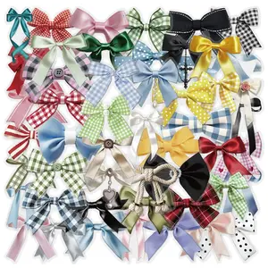 Bowknot Series Sticker, 50pcs/set Colorful Self Adhesive Decorative Stickers, DIY Decals for Water Bottle, Laptop, Phone Case, Scrapbooking, Journal Making, Protective