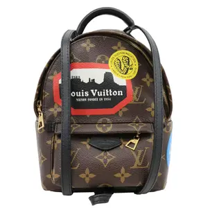 Pre-owned Louis Vuitton Canvas Backpacks Palm Spring World Tour Monogram Backpack Brown