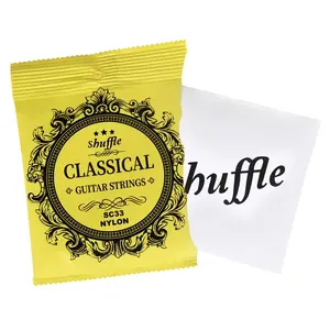 Shuffle Sc33 Classical Guitar Strings Silver Color Copper Alloy Nylon Line Coated, High-Quality Musical Instrument Accessories