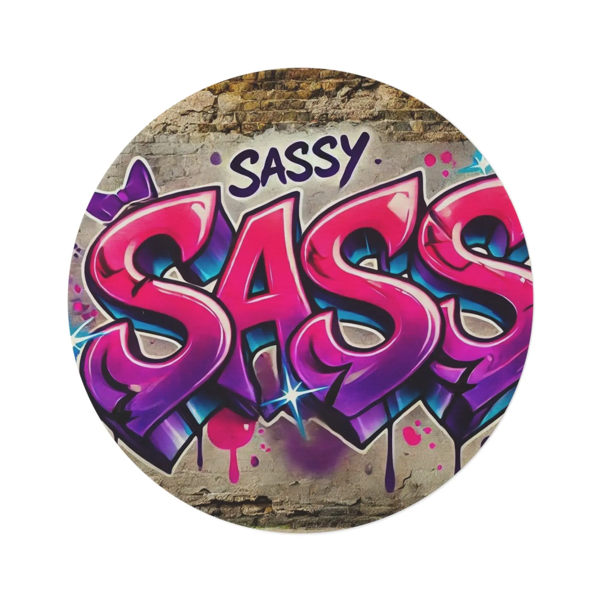 Sassy Sassy Royalty Round Ruler Rug