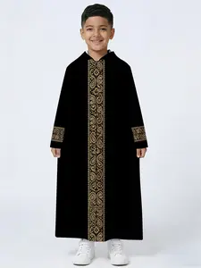 Boys' Dress, Traditional Middle Eastern Festival Clothing, Loose Fit Comfortable Gown