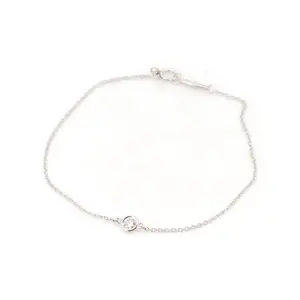 Pre-owned Tiffany & Co. Platinum 900 (Pt900) Small Leather Goods By the Yard Pt950 Bracelet