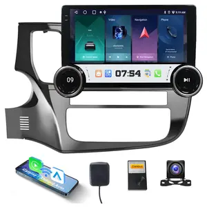 Dual Knobs Android 13 Car Radio for 【Mitsubishi Outlander 2014-2019】 with Carplay Android Auto 10 Inch Touch Screen Bluetooth FM RDS/WiFi/GPS Navigation/SWC+AHD Backup Camera