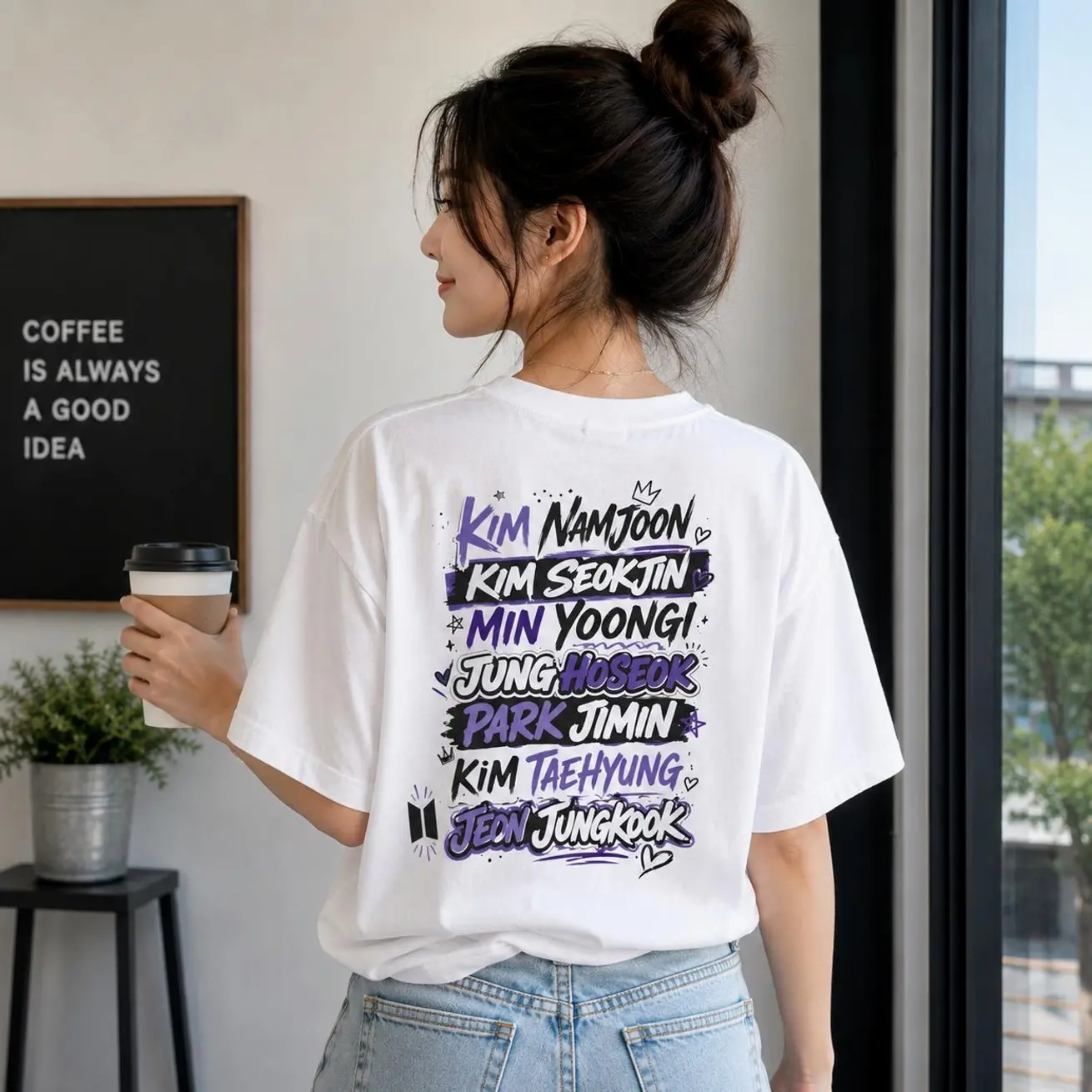 Minimalist Korean Pop Inspired Graphic T-Shirt, Korean Aesthetic Music Fan Tee, Concert Style Shirt, Unisex Casual Streetwear Gift, Viral Trend Fashion