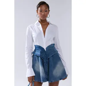 DONT NEED NOBODY DENIM MINI DRESS