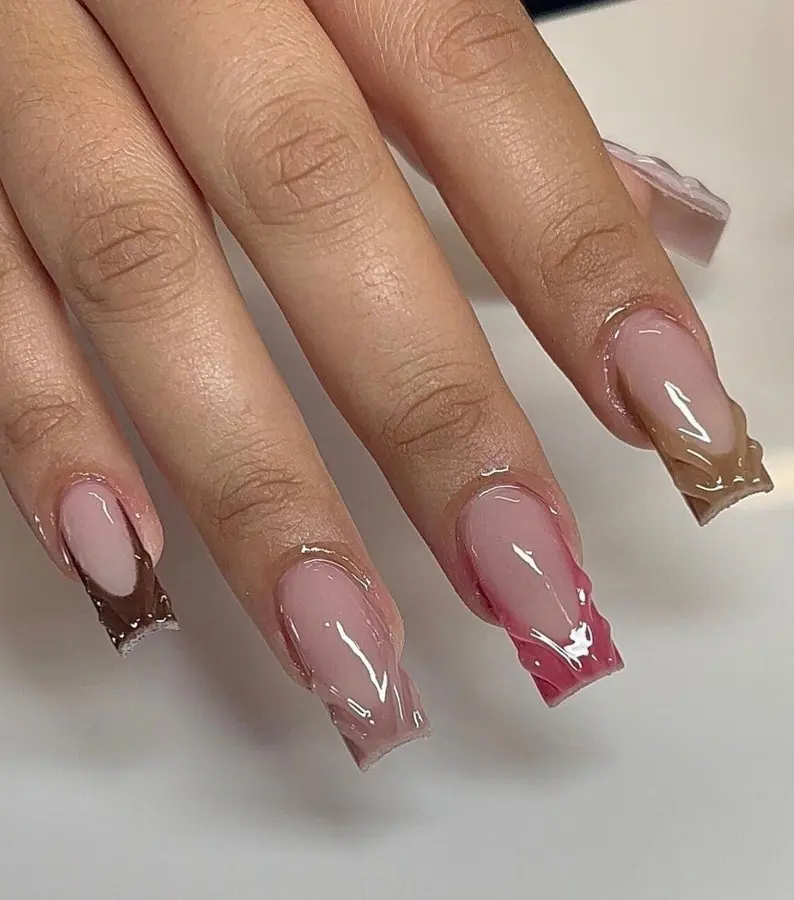 3d french nail/ custom press on nails/ hand made Press on Nails/Faux Acrylic Nails/ Gel Nails/Press on Nails