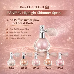【Buy 1 Get 1 Gift 】FANFUN Shimmer Highlight Spray | One-Puff Instant Glow | Long-Lasting Radiance | Face & Body | Portable & Easy Use