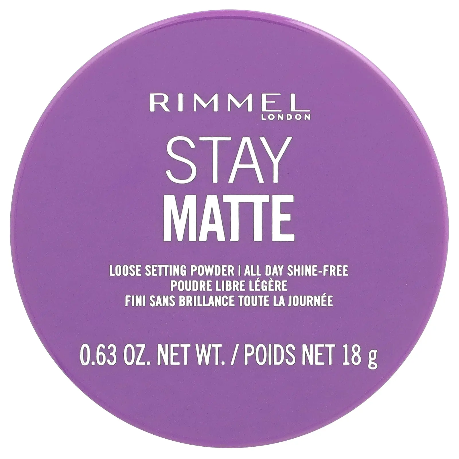 Rimmel London Stay Matte, Loose Setting Powder, 001 Transparent, 0.63 oz (18 g)