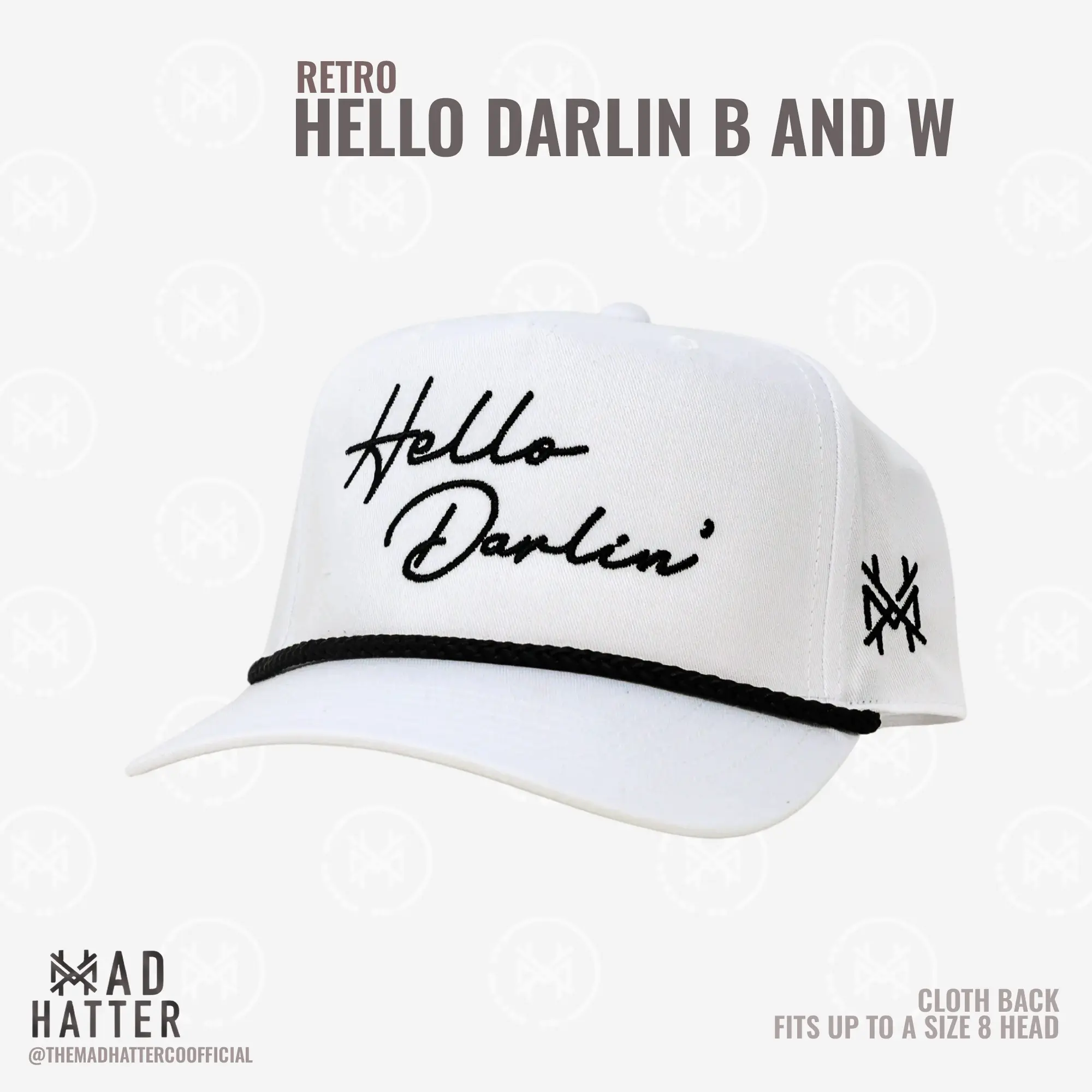 Retro White with Black Rope 