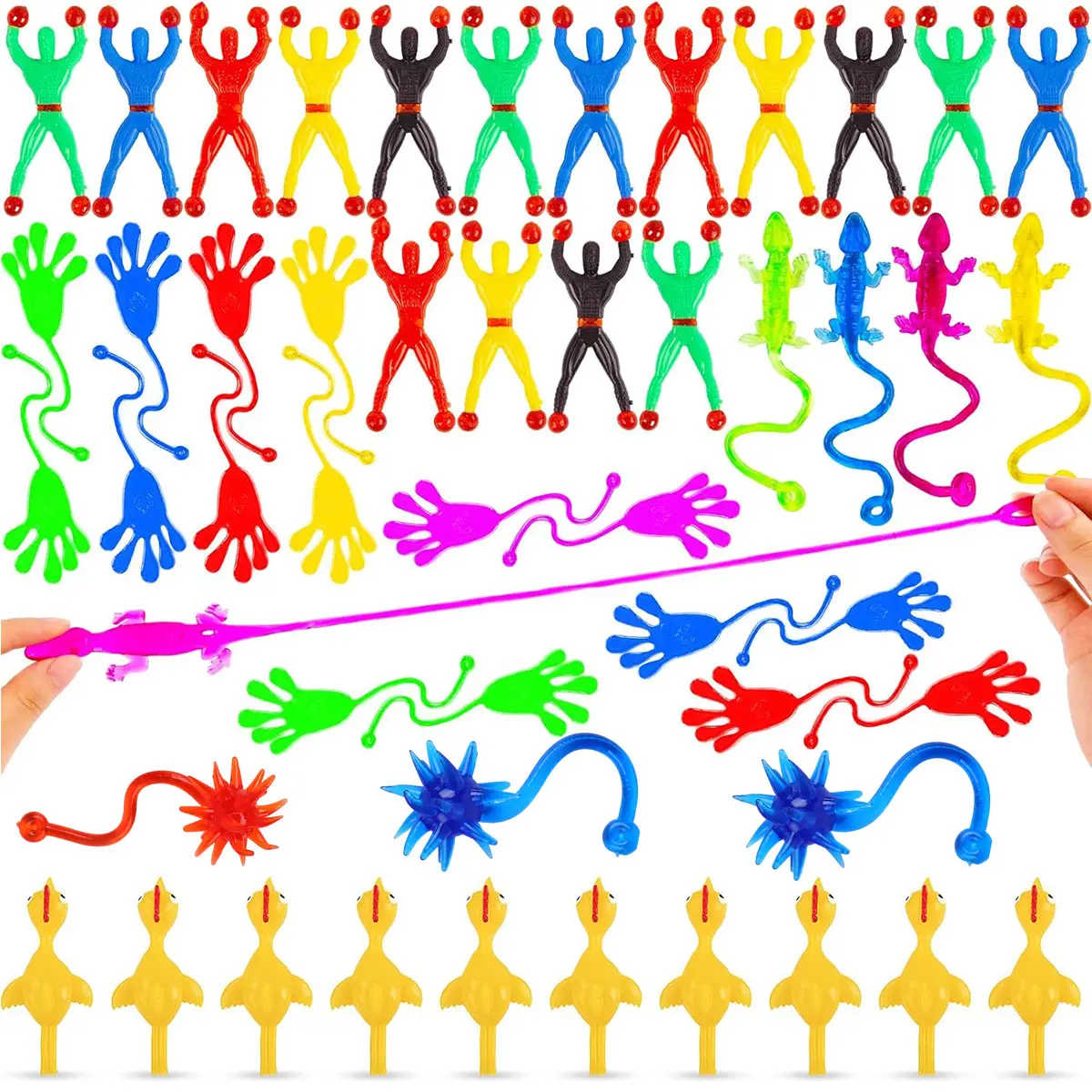 4PCS Stretchy Sticky Toy Party Favors Sticky Wall Climber Rolling Men Window Crawlers Party Favors for Kids for Party Favors Activity Gift
