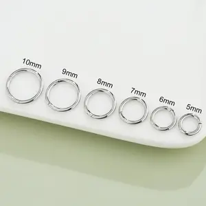 OUFER BODY JEWELRY 18G Segmented Minimalist Hinged Nose Hoop - 316L Stainless Steel Body Jewelry, Multi-Size, Pain-Free Fit for Nose Piercings, Cartilage Ear Piercings