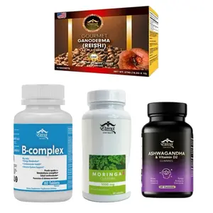 Combo Arbol De La Vida with Ashwagandha B Complex & Moringa & Gourmet Ganoderma Coffee