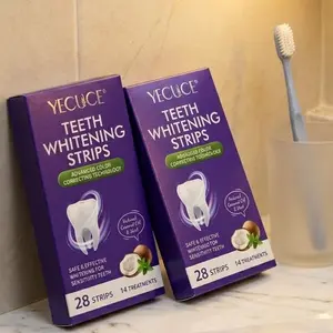 Two Boxes Dental Patches, Fresh Mint Flavor, 28 Pieces, 9D Technology, Quick Effect, Teeth Whitening, Gentle on Enamel, Adult Use