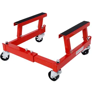 🔧 1500-lb engine dolly, adjustable width & height, 4 swivel casters, rubber pads. Move that heavy ATV or motorcycle engine solo—no hoist, no help, no scratches, Red