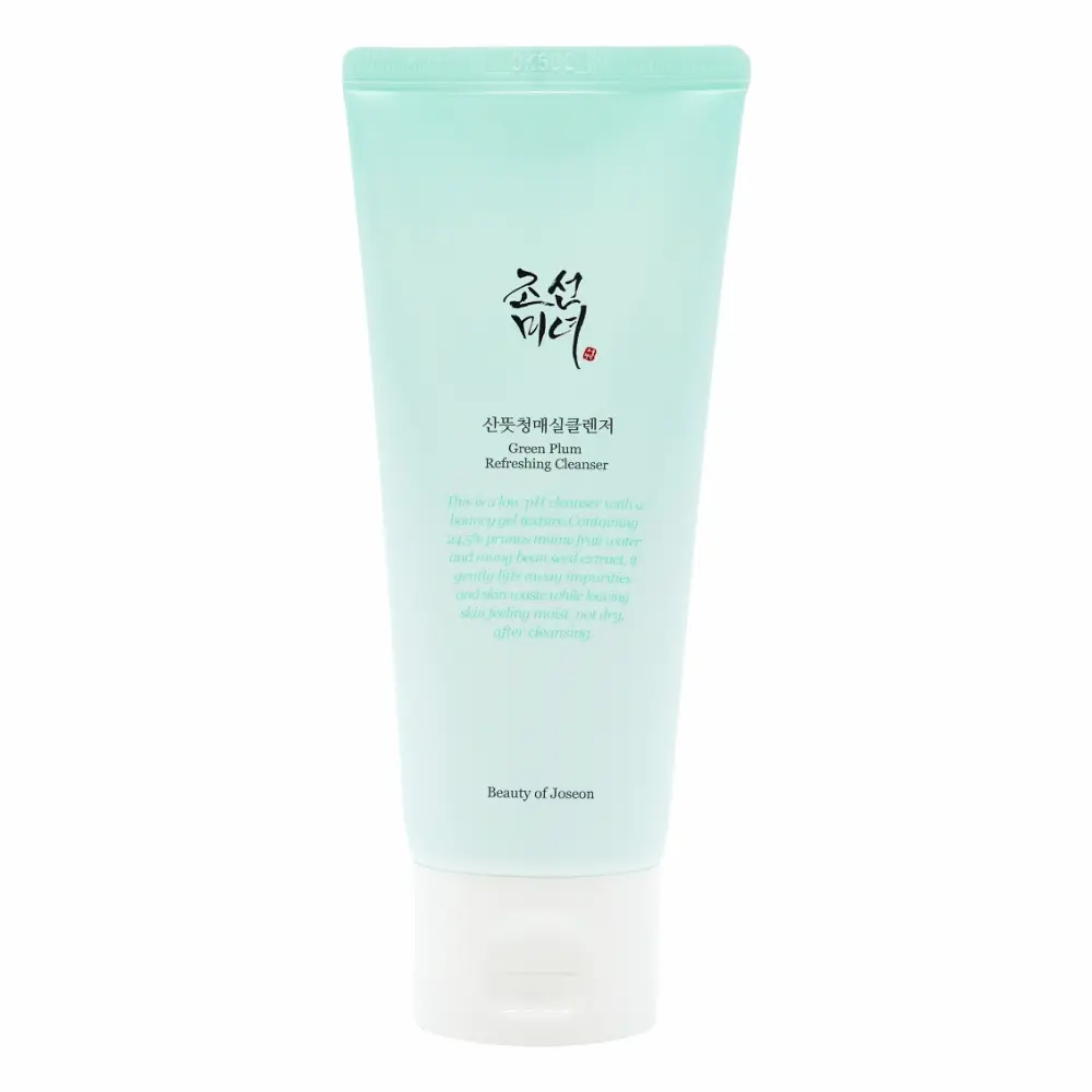 Beauty of Joseon Green Plum Refreshing Cleanser (100ml) - Hyaluronic, Radiance-Boosting, Tea Tree-Infused, Moisturizing, Antibacterial Facial Cleanser with Vitamins for Skincare
