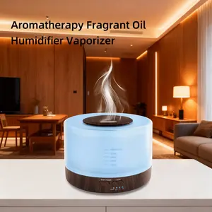 Complete Aromatherapy Set: Large Air Humidifier & Diffuser with Timer, 7-Color Mood Lights & 6 Premium Fragrance Oils Included