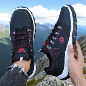 Men's Hiking Shoes Summer Waterproof Comfortable Wear-resistant Camping Shoes Outdoor Breathable Anti Slip Sneakers for Men