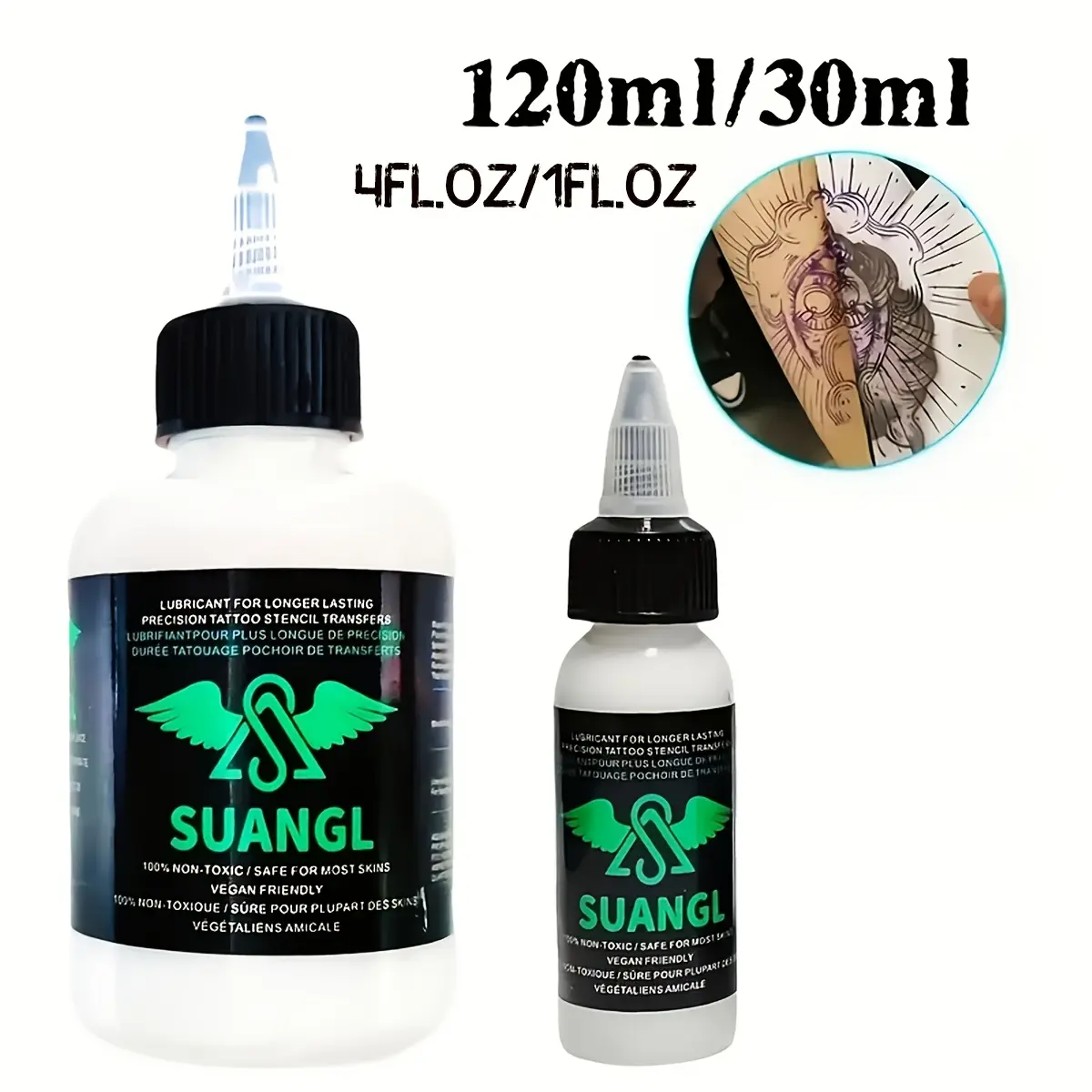 Professional Tattoo Stencil Transfer Gel - 30ml/1fl.oz Precision Tattooing Adhesive, Transparent Long-Lasting Primer for Body Art, Cruelty-Free, Suitable for All Skin Types, Tattoo Stencil Transfers