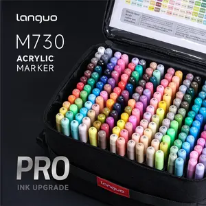 Blue Fruit M730 Pro Acrylic Markers, 48/72/96/192 Colors, Smart Ink System, Large Capacity, Durable, Soft Tip, Ideal for Art & DIY