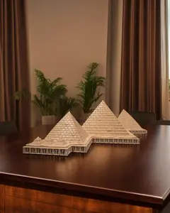 Giza Pyramid Complex Authentic Egyptian Architecture Model for Home Decor and History Enthusiasts 3D Printed Ancient Wonders Symbol of Power