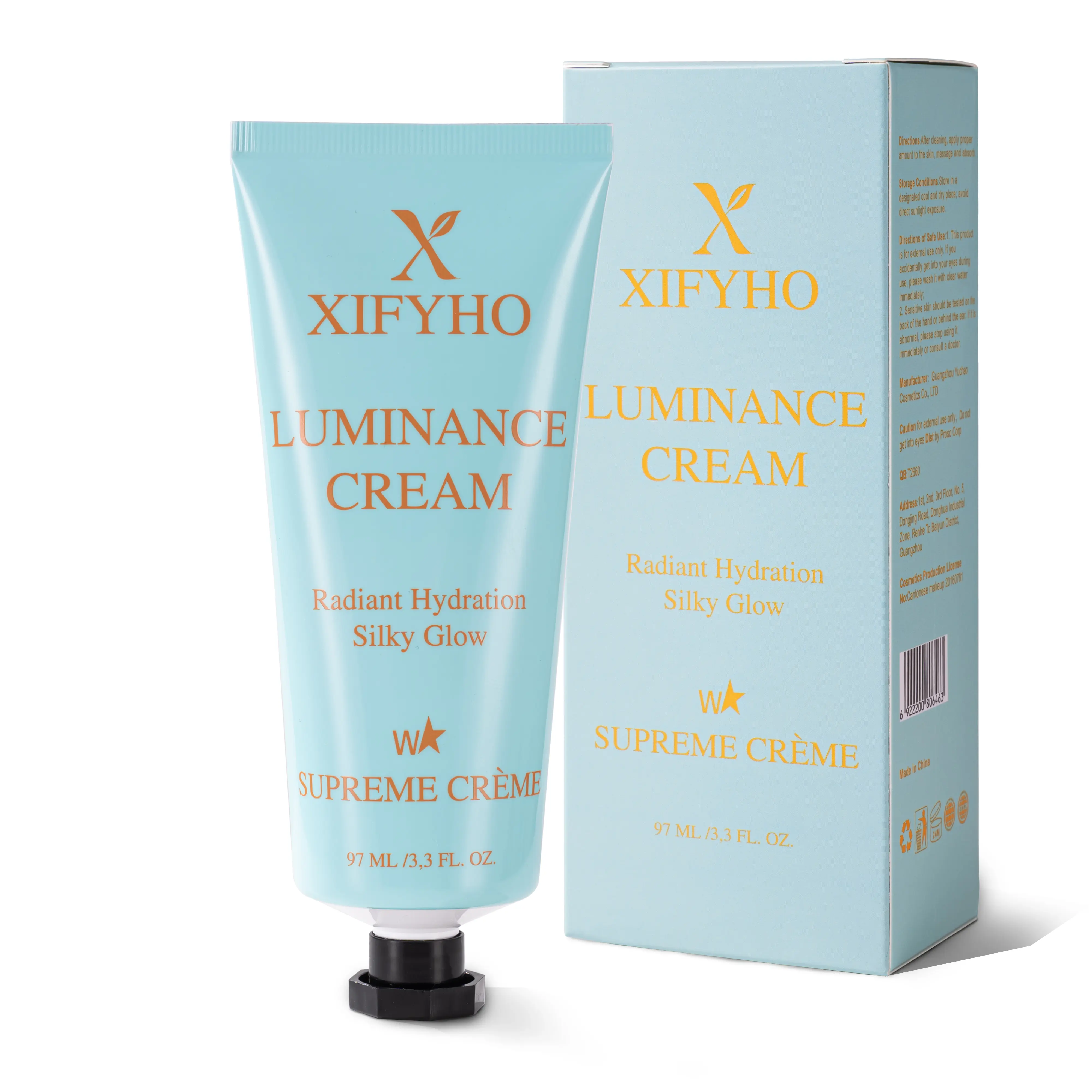 XIFYHO Cosmetic Foundation & Concealer (Single Item, 97ml/100g) - Long-Lasting, Luminous, Hydrating with Glycerin, Waterproof, Medium/Light Coverage, Moisturizing Makeup