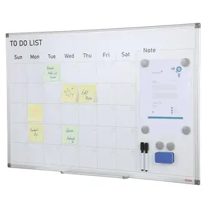 VEVOR Calendar Whiteboard,  36 x 24 Inches Magnetic Dry Erase Calendar Board, Monthly Planner Whiteboard for Wall, 1 Magnetic Erase & 2 Dry Erase Marker & Movable Tray for Restaurant Office Home School