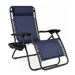 Zero Gravity Chair Set of 2 – Patio Lounge Chairs with Pillows & Cup Holder Trays, Adjustable Reclining, Folding Portable for Deck, Beach, Yard & Garden