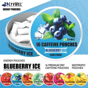 LyvWel Energy Pouches (1 Pack) (56mg fuel/pouch) energy Decky + lip pillow+ pre-workout+caffeine pouches