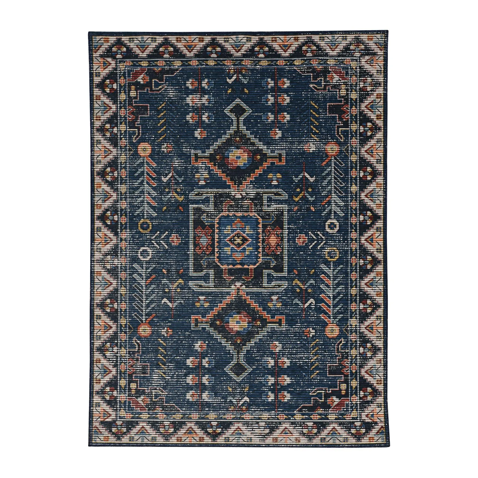 Linon Home Riley Washable 2'x3' Decorative Non-Slip Rug