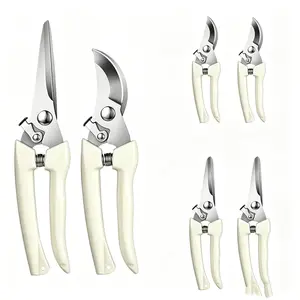 Garden Hand Pruner, Stainless Steel Pruning Shears with Straight or Curved Precision Blade for Trimming Flowers, Shrubs, Branches & Fruit Trees