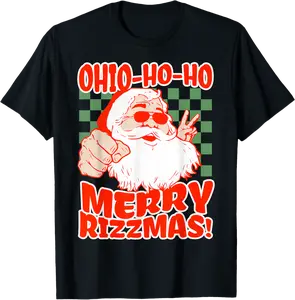 Ohio Merry Rizzmas Rizzler Santa Christmas Meme Brainrot T-Shirt - Antoniojo Shop 47B0DF8L36DM