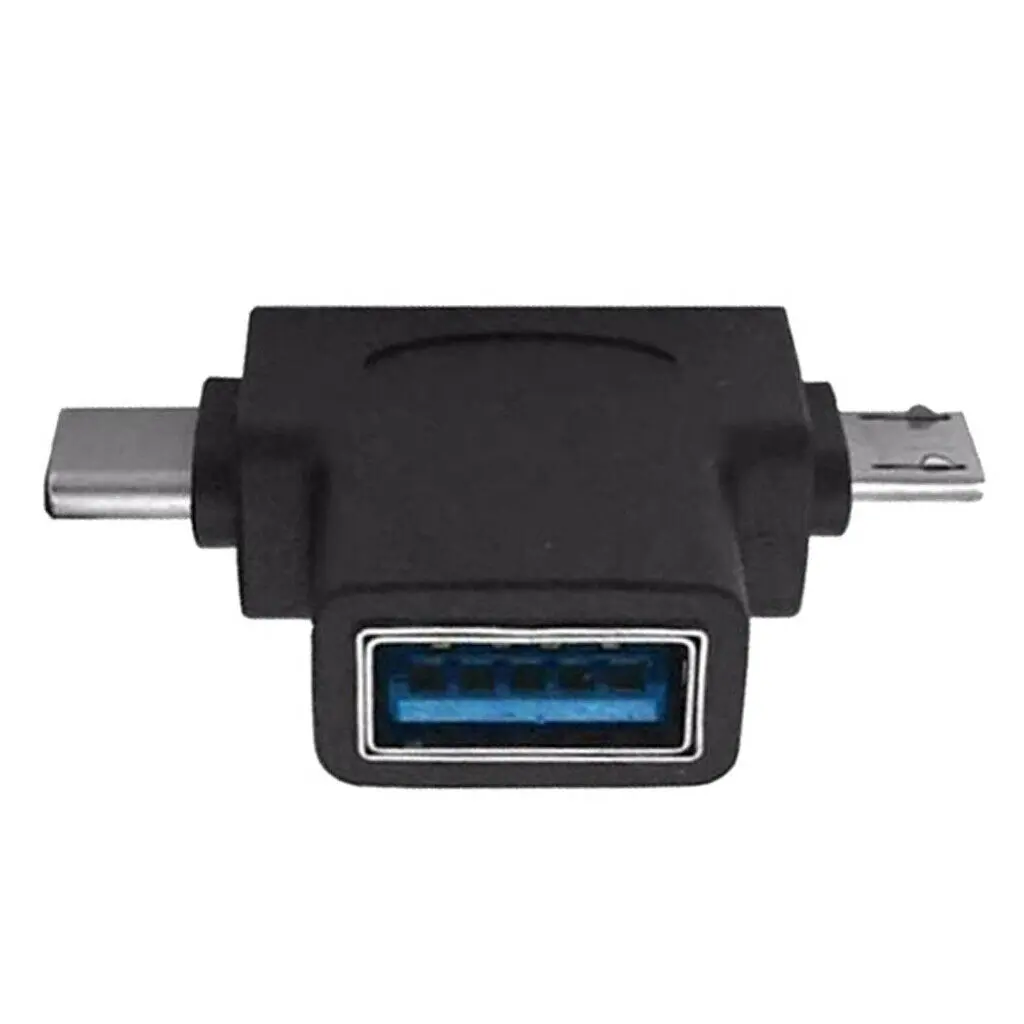 Sanoxy SANOXY-VNDR-usb3-otg-adpt All-in-1 USB3.0 Female to Micro USB OTG Male & USB type C Male Connector Adaptor